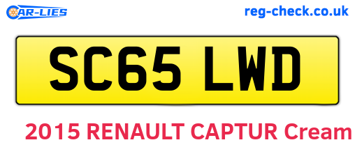 SC65LWD are the vehicle registration plates.