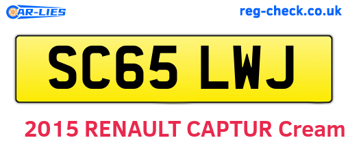 SC65LWJ are the vehicle registration plates.