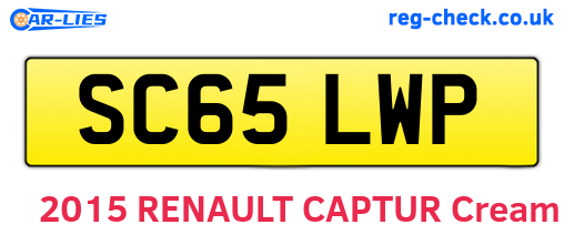 SC65LWP are the vehicle registration plates.