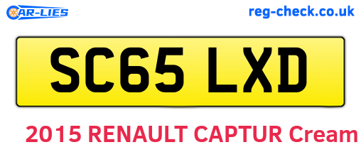 SC65LXD are the vehicle registration plates.