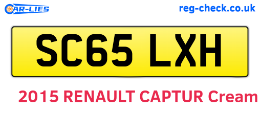 SC65LXH are the vehicle registration plates.