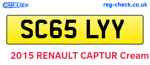 SC65LYY are the vehicle registration plates.