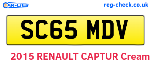 SC65MDV are the vehicle registration plates.