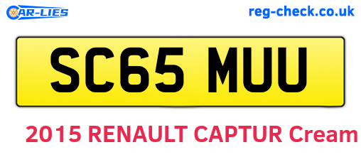 SC65MUU are the vehicle registration plates.