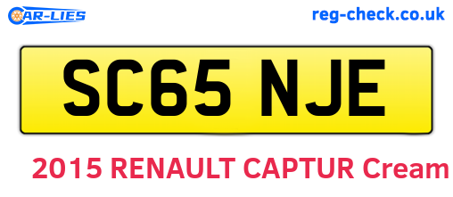 SC65NJE are the vehicle registration plates.