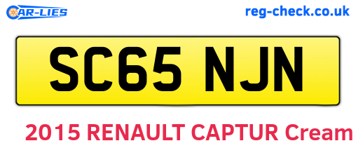 SC65NJN are the vehicle registration plates.