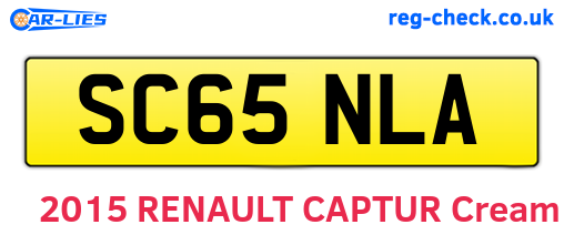 SC65NLA are the vehicle registration plates.