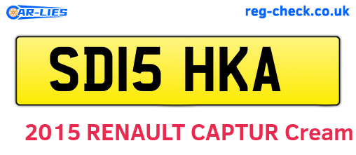 SD15HKA are the vehicle registration plates.