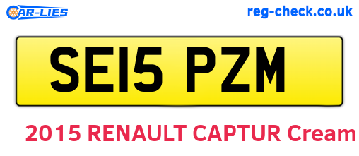 SE15PZM are the vehicle registration plates.