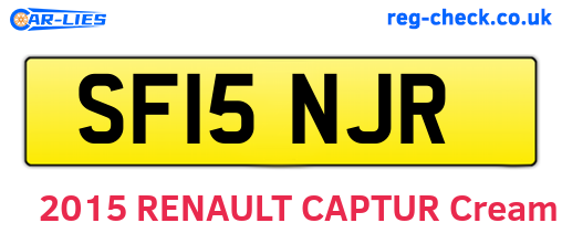 SF15NJR are the vehicle registration plates.