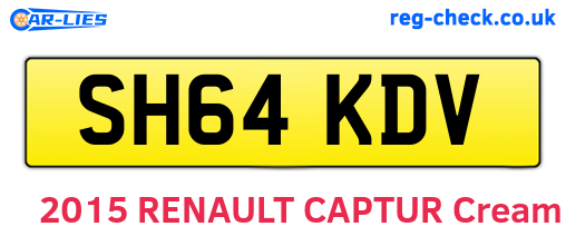 SH64KDV are the vehicle registration plates.