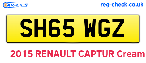 SH65WGZ are the vehicle registration plates.