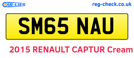 SM65NAU are the vehicle registration plates.