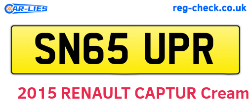 SN65UPR are the vehicle registration plates.