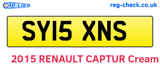 SY15XNS are the vehicle registration plates.
