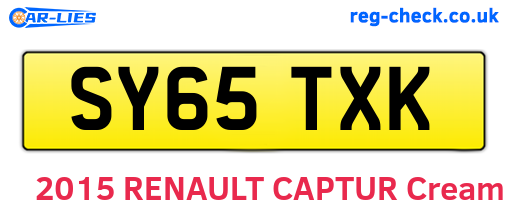 SY65TXK are the vehicle registration plates.