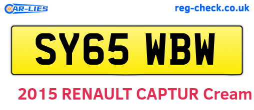 SY65WBW are the vehicle registration plates.
