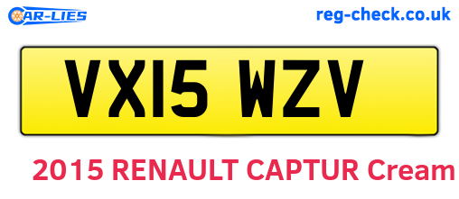 VX15WZV are the vehicle registration plates.