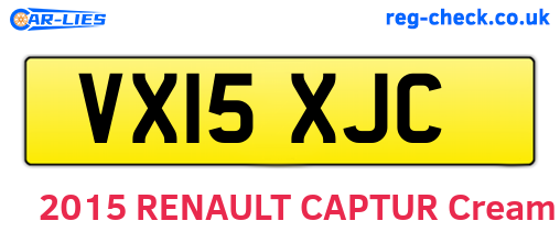VX15XJC are the vehicle registration plates.