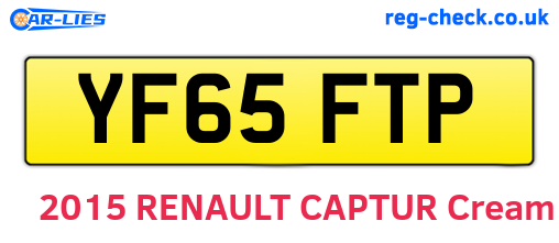 YF65FTP are the vehicle registration plates.