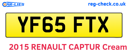 YF65FTX are the vehicle registration plates.