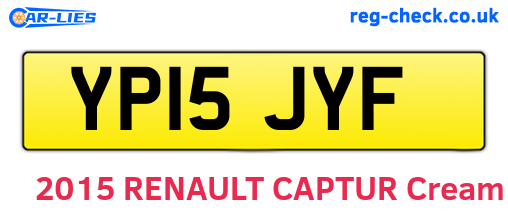 YP15JYF are the vehicle registration plates.