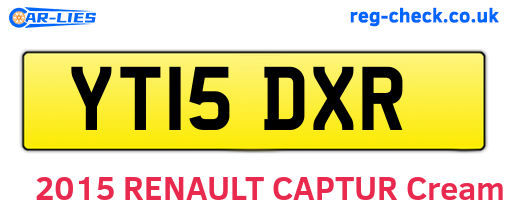 YT15DXR are the vehicle registration plates.