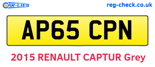 AP65CPN are the vehicle registration plates.