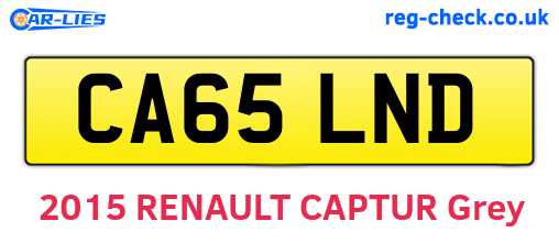 CA65LND are the vehicle registration plates.