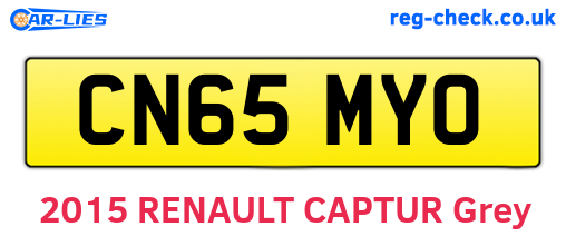 CN65MYO are the vehicle registration plates.