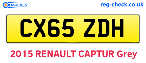 CX65ZDH are the vehicle registration plates.