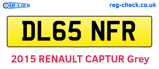 DL65NFR are the vehicle registration plates.