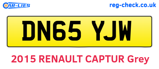 DN65YJW are the vehicle registration plates.