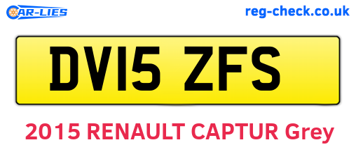DV15ZFS are the vehicle registration plates.
