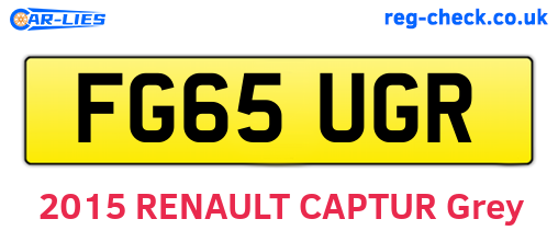FG65UGR are the vehicle registration plates.