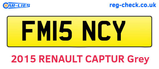 FM15NCY are the vehicle registration plates.