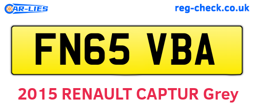 FN65VBA are the vehicle registration plates.