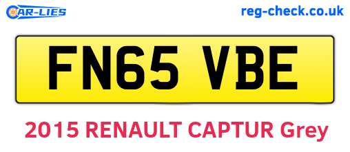 FN65VBE are the vehicle registration plates.