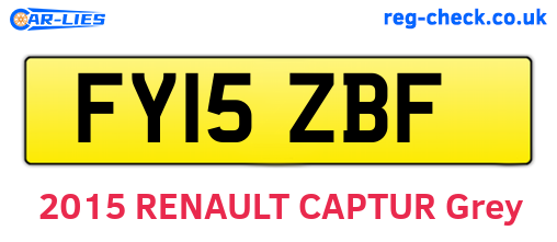 FY15ZBF are the vehicle registration plates.