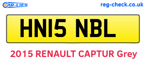 HN15NBL are the vehicle registration plates.
