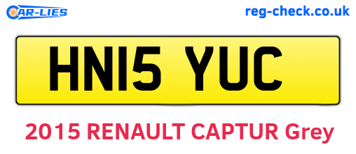 HN15YUC are the vehicle registration plates.