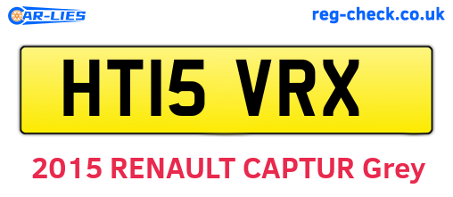 HT15VRX are the vehicle registration plates.