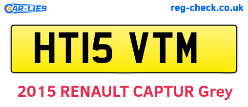 HT15VTM are the vehicle registration plates.