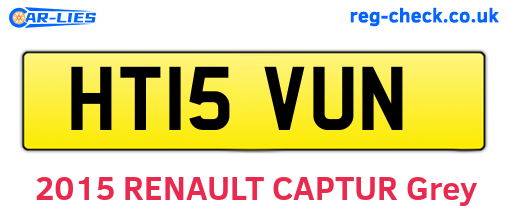 HT15VUN are the vehicle registration plates.