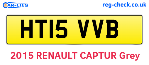 HT15VVB are the vehicle registration plates.
