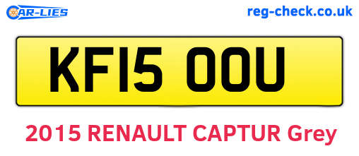 KF15OOU are the vehicle registration plates.