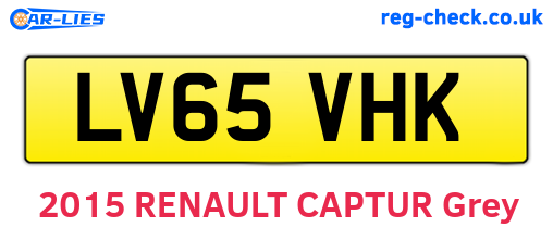 LV65VHK are the vehicle registration plates.