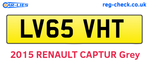 LV65VHT are the vehicle registration plates.