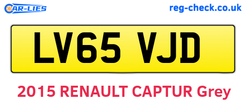 LV65VJD are the vehicle registration plates.