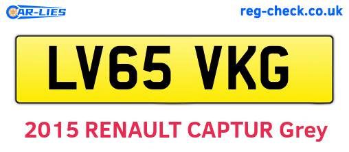 LV65VKG are the vehicle registration plates.